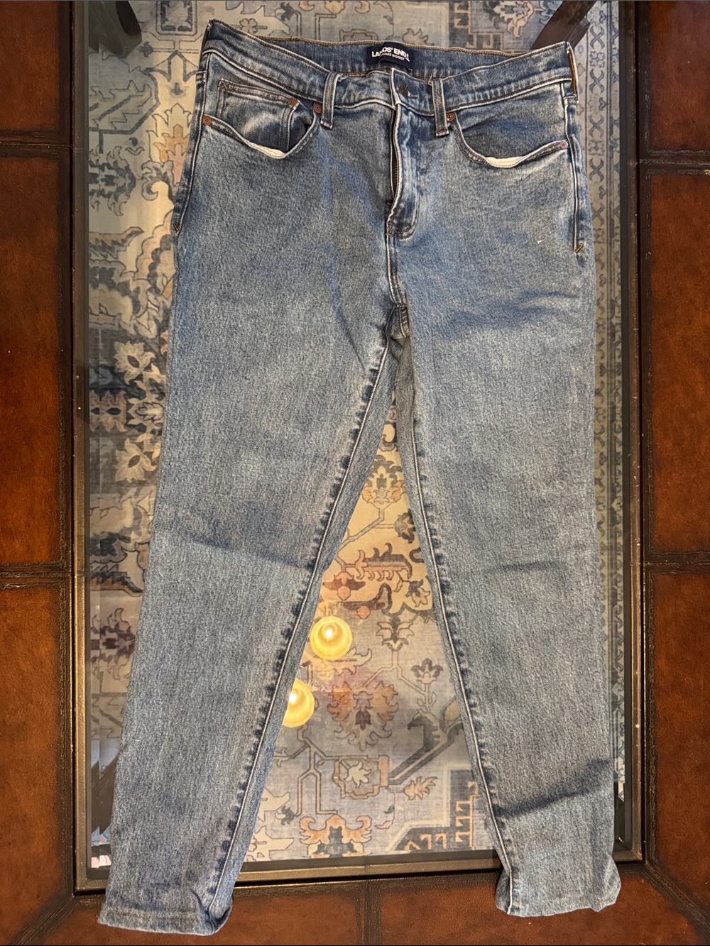 Lands' End Women’s Skinny Jeans in Light Blue Denim